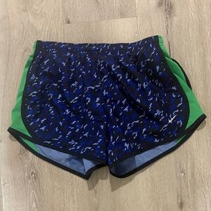 Nike Dri Fit Girls Blue and Green Shorts